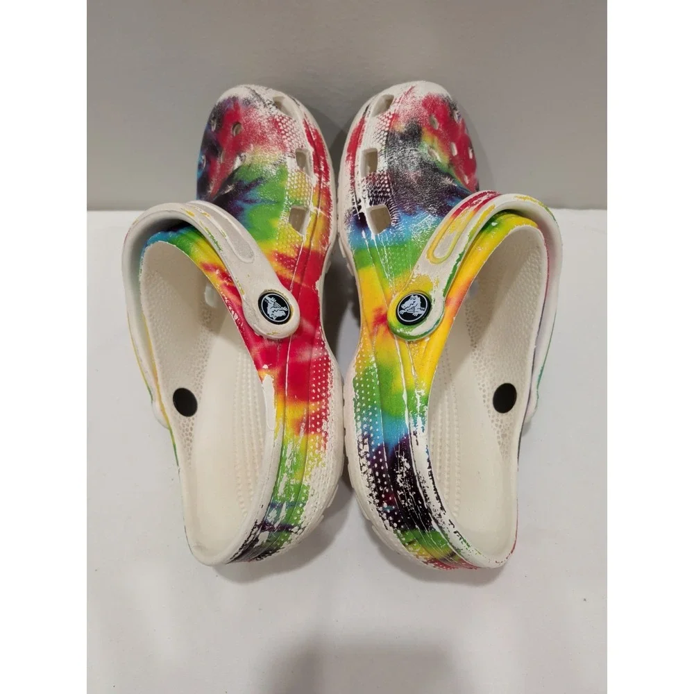 CROCS Tie Dye Print Classic Unisex Clogs| Slipper SIZE  J6 Unisex
